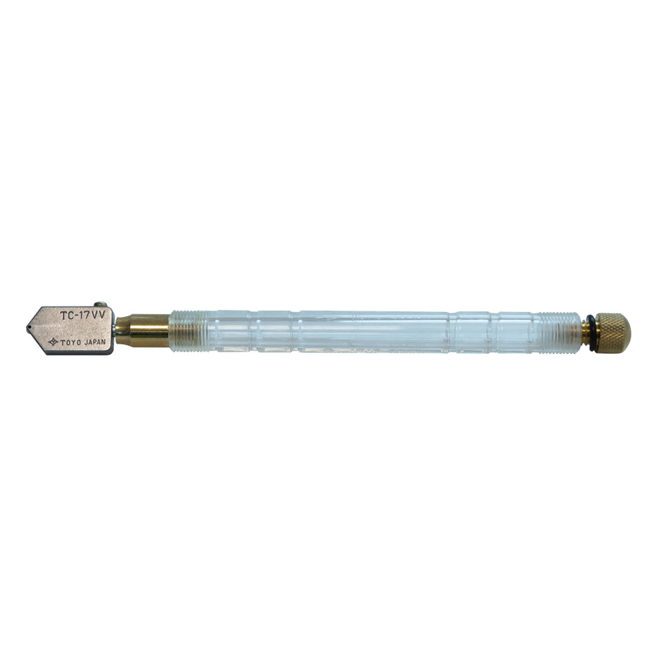 Toyo Straight "Oil Fed" Glass Cutter - Tap Wheel - TC17P