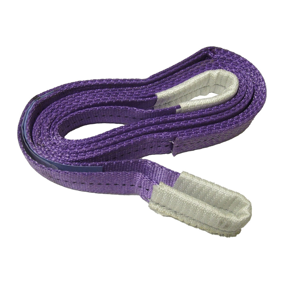Two-ply polyester webbing sling (purple) 2m x 1t
