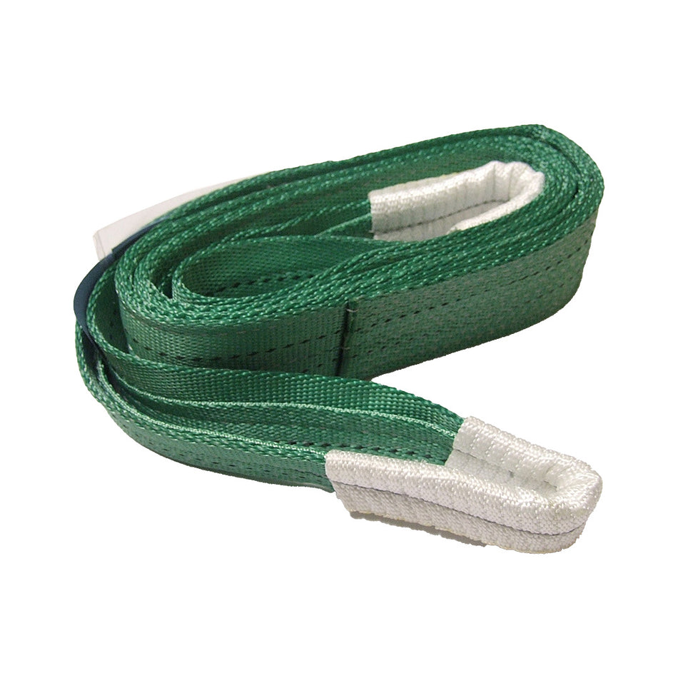 Two-ply polyester webbing sling (green) 2m x 2t