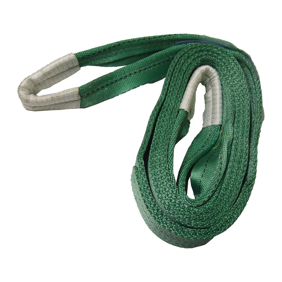 Two-ply polyester webbing sling (green) 3m x 2t