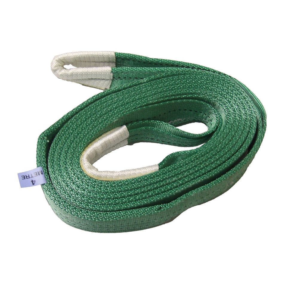 Two-ply Polyester webbing sling (green) 4m x 2t