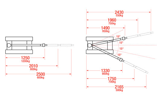 Swing Arm Fork Lift Boom (500-1200kg)